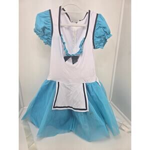 Leg Avenue Alice Waitress Costume Dress Blue White M/L Halloween Cosplay